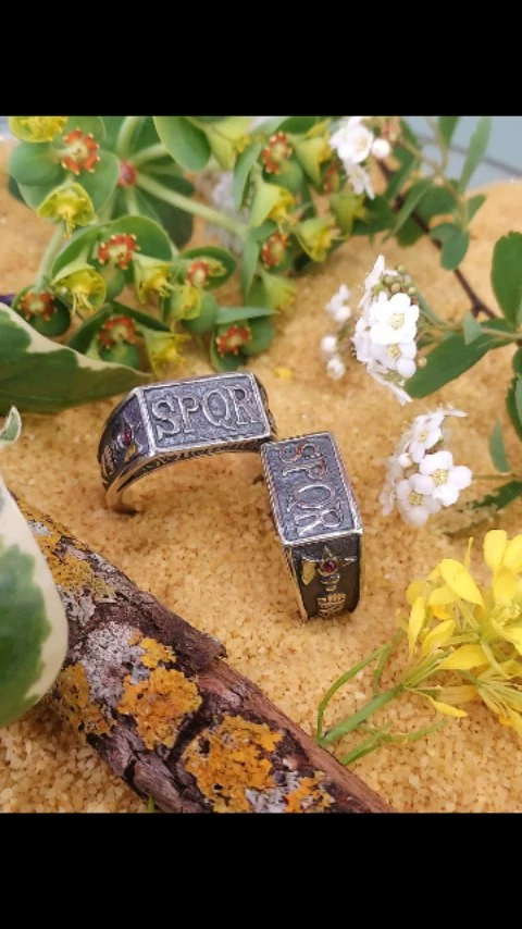 Chevalières Romaines argent et cabochons de rubis .Réalisées sur commande en pièces uniques . #chevaliere #chevalierehomme #signetring #romain #chevalière #romanarts #romanjewelry #roman #romanart #manring #silvermanring #artisanatlyonnais #madeinfrance #madewithlove❤️ #creativejewelry #madeinlyon #bijoulyon #artisandart #bijouxcreateur #bijousurmesure #creationsurmesure #createurlyonnais #artroman #legionromaine #menrings #mensignetrings